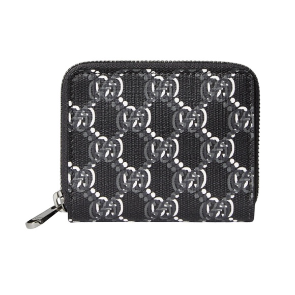 GUCCI Zip Around Wallet GG Shadow Dark Grey Supreme $510 Men Authentic NWT Box - Picture 1 of 6